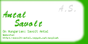 antal savolt business card